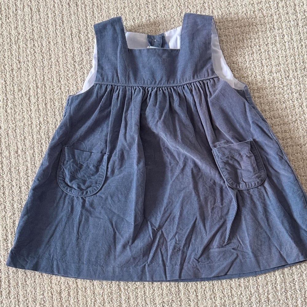 Little English Blue Corduroy Dress